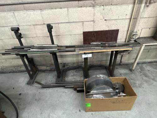Assorted Steel Bar Stock With Racks & Machined Round Blanks