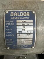 Baldor 1/2 HP Bench Grinder On Pedestal - 3