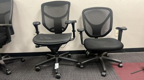 Lot of (2) Ergonomic Mesh Office Chair &ndash; Adjustable Arms and Rolling Base