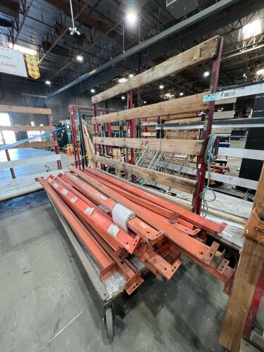 Rack with pallet jack beams