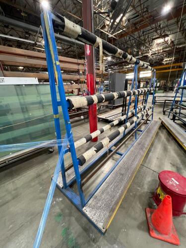 Heavy-Duty Industrial Roll Storage Rack on Casters