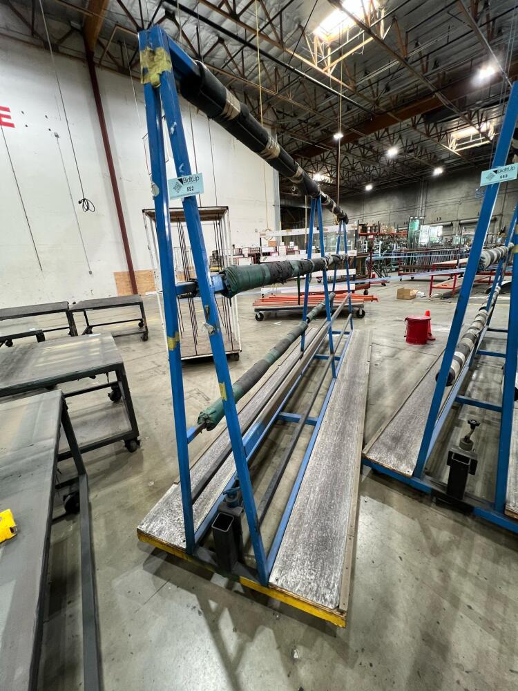 Heavy-Duty Industrial Roll Storage Rack on Casters