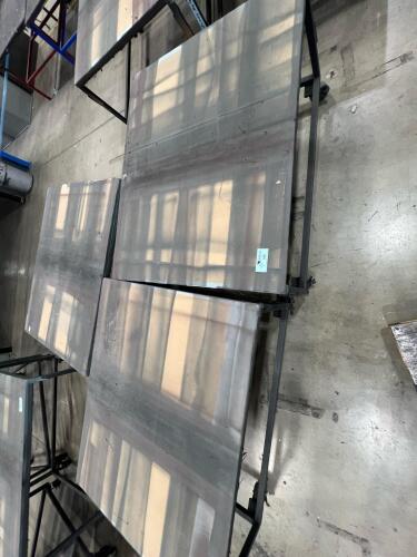 Lot of (3) Heavy Duty Industrial Work Tables on Casters