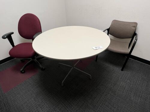 Round Table with (2) Chairs &ndash; Office Seating Set