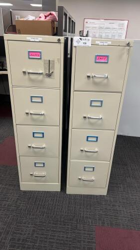Lot of (4) Filing Cabinets