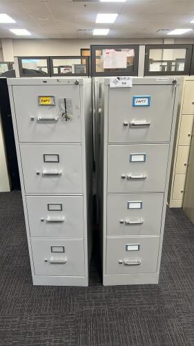 Lot of (4) Filing Cabinets