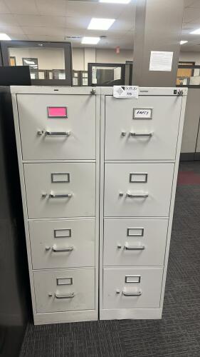 Lot of (4) Filing Cabinets