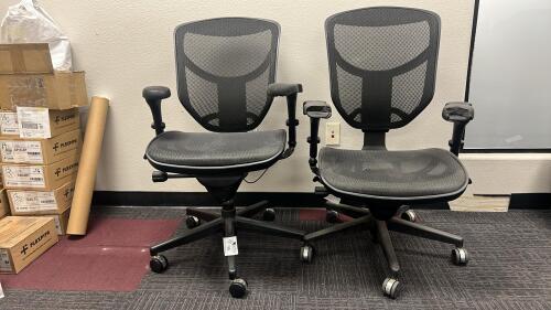 Lot of (2) Ergonomic Mesh Office Chair &ndash; Adjustable Arms and Rolling Base