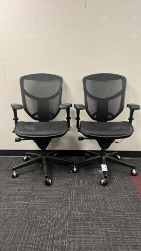 Lot of (2) Ergonomic Mesh Office Chair &ndash; Adjustable Arms and Rolling Base