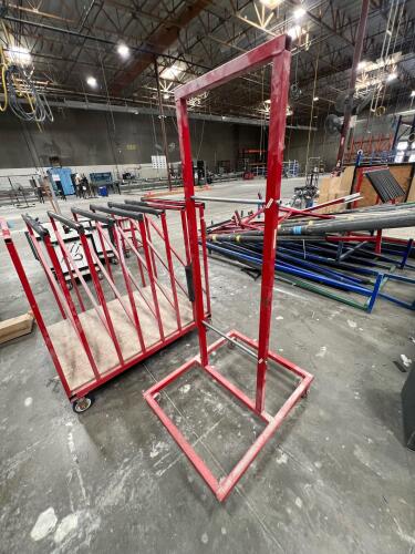 2 items - Rolling cart and rolling signage