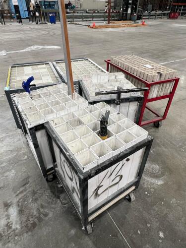6 assorted industrial carts