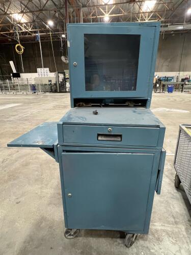 Rolling Workstation Desk w/ Locker Drawers and Platform