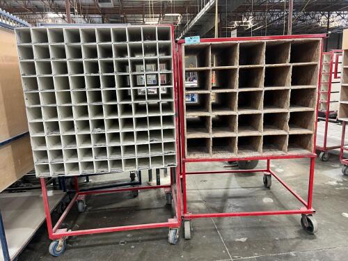 2 industrial rolling carts