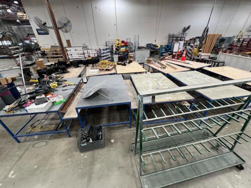 Lot of (10) industrial work tables