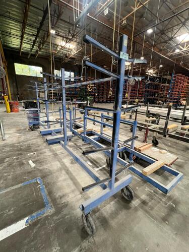Lot of (7) large industrial transport carts