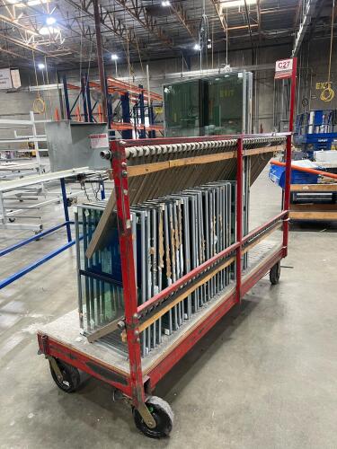 Industrial window transport with unfinished windows
