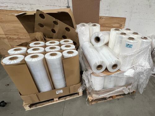 Lot of (2) Pallets of Stretch Film Rolls &ndash; Industrial Packaging