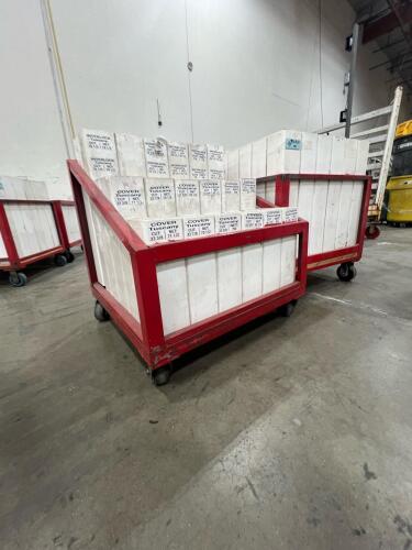 Lot of (2) Industrial metal Frame Carts with Storage Compartments on Casters