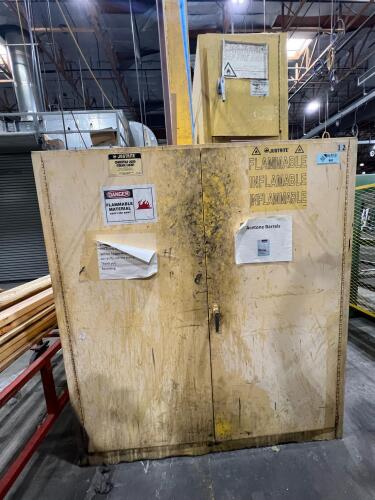 Lot of (2) Justrite flammable storage cabinets