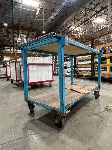 Two-Tier Utility Cart with Casters &ndash; Heavy-Duty Industrial