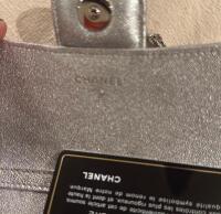 CHANEL Metallic Lambskin Quilted Glasses Case With Chain Silver - 4