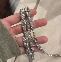 CHANEL Metallic Lambskin Quilted Glasses Case With Chain Silver - 6