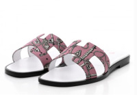 Hermes Cotton Canvas Printed Les Cles Bandana Oran Sandals