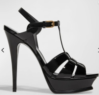 Saint Laurent Tribute Patent Platform Sandals