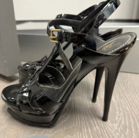 Saint Laurent Tribute Patent Platform Sandals - 3