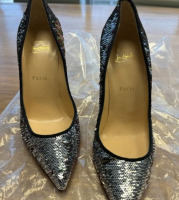 Christian Louboutin Sequins Flip From Silver To Multicolor Pumps - 3