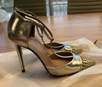 Gucci Patent Leather Studded Accents T-Strap Pumps - 2