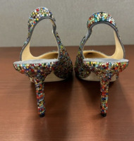 Jimmy Choo Multicolor Beaded Slingback Heels - 3