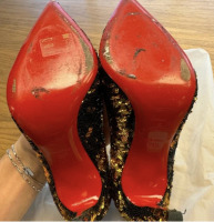 Christian Louboutin Gold/Black Sequin Pigalle Follies - 7