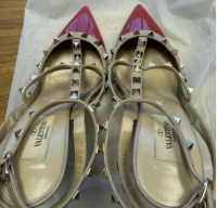 Valentino Rockstud Accents Patent Leather T-Strap Pumps - 5