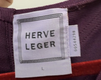 Herve Leger Naeva Bordeaux Bandage Dress - 4