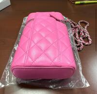 CHANEL Caviar Quilted Phone Holder With Chain Pink - 4
