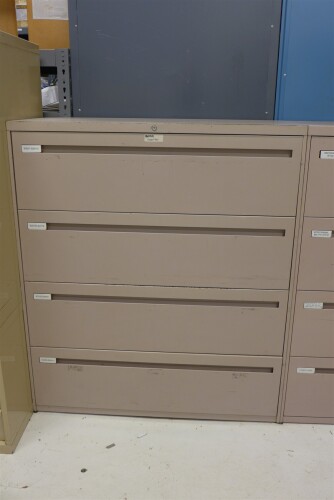Lot of 4 items including 3 x Lateral File Drawers and Modular Drawer Cabinet