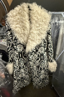 Alice + Olivia Winona Damask Fur Trim Trenchcoat - 2