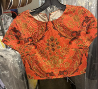 Alice + Olivia Sarina Jacquard Embroidered Tapestry Structured Crop Set - 2