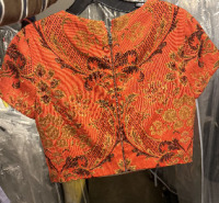 Alice + Olivia Sarina Jacquard Embroidered Tapestry Structured Crop Set - 3