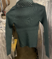 Sandro ribbed knit quarter zip long sleeve top - 2