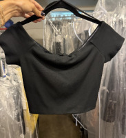 Alice + Olivia black crop top