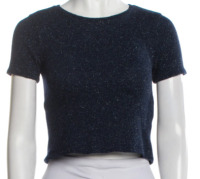 Alice + Olivia navy blue crop top