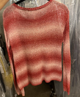 Alice + Olivia ombre striped sweater in red and white - 3