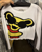 Alice + Olivia Grateful Dead Bear Cropped Sweater - 2