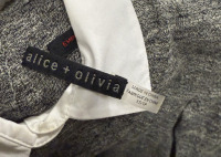 Alice + Olivia Porla Collared Sweater in medium heather grey - 4