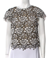 Alice + Olivia Eve Lace Overlay Top
