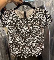 Alice + Olivia Eve Lace Overlay Top - 2