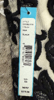 Alice + Olivia Connie Embroidered Tulle Top in black and white floral lace mesh - 4