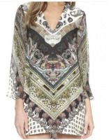 Alice + Olivia Zia Caftan Mini Dress